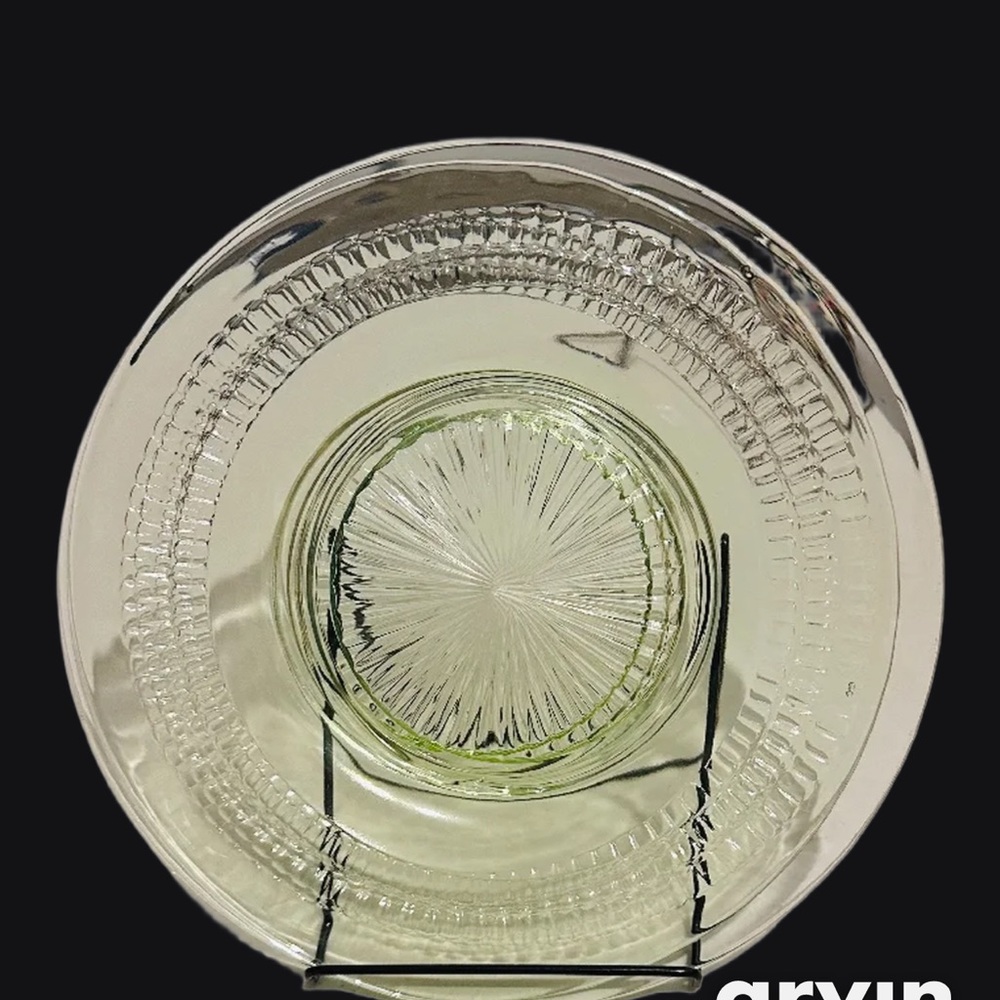 2-9 inch Uranium glass plates